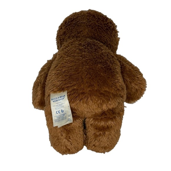 Build-A-Bear sloth brown plush‎ stuffed animal 2019 B-A-B logo foot 14" - Picture 3 of 4